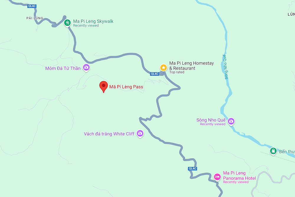 Ma Pi Leng Pass stretches along Highway 4C, revealing stunning mountain views